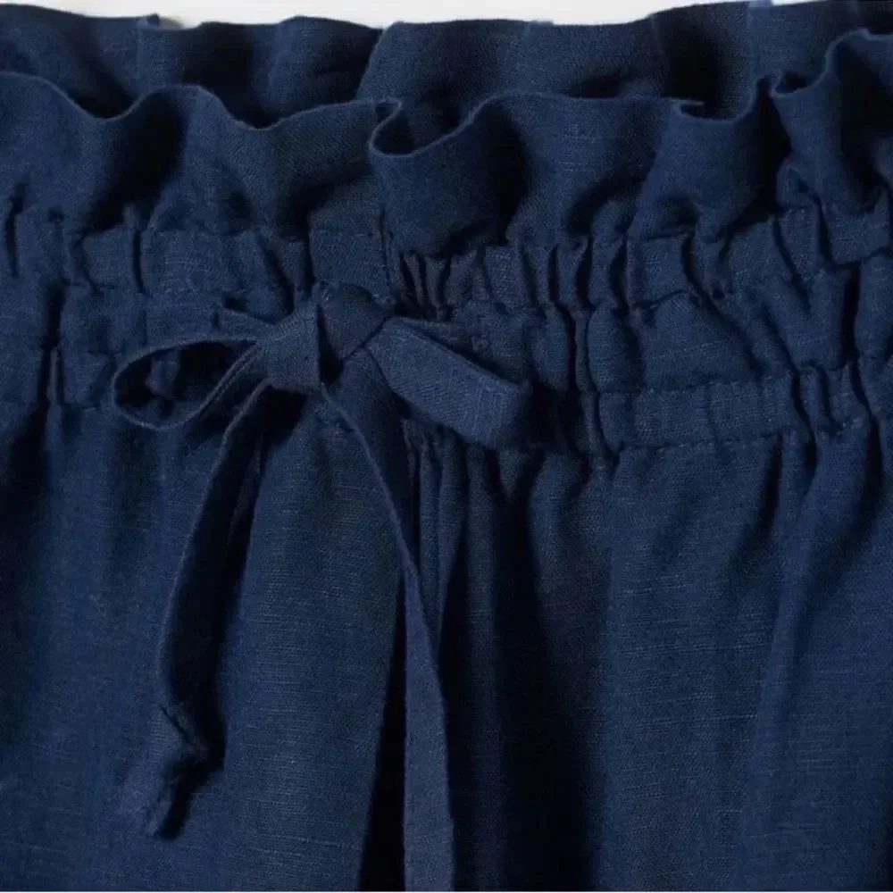 H&M Blue Linen Blend Pants(Size Small)
